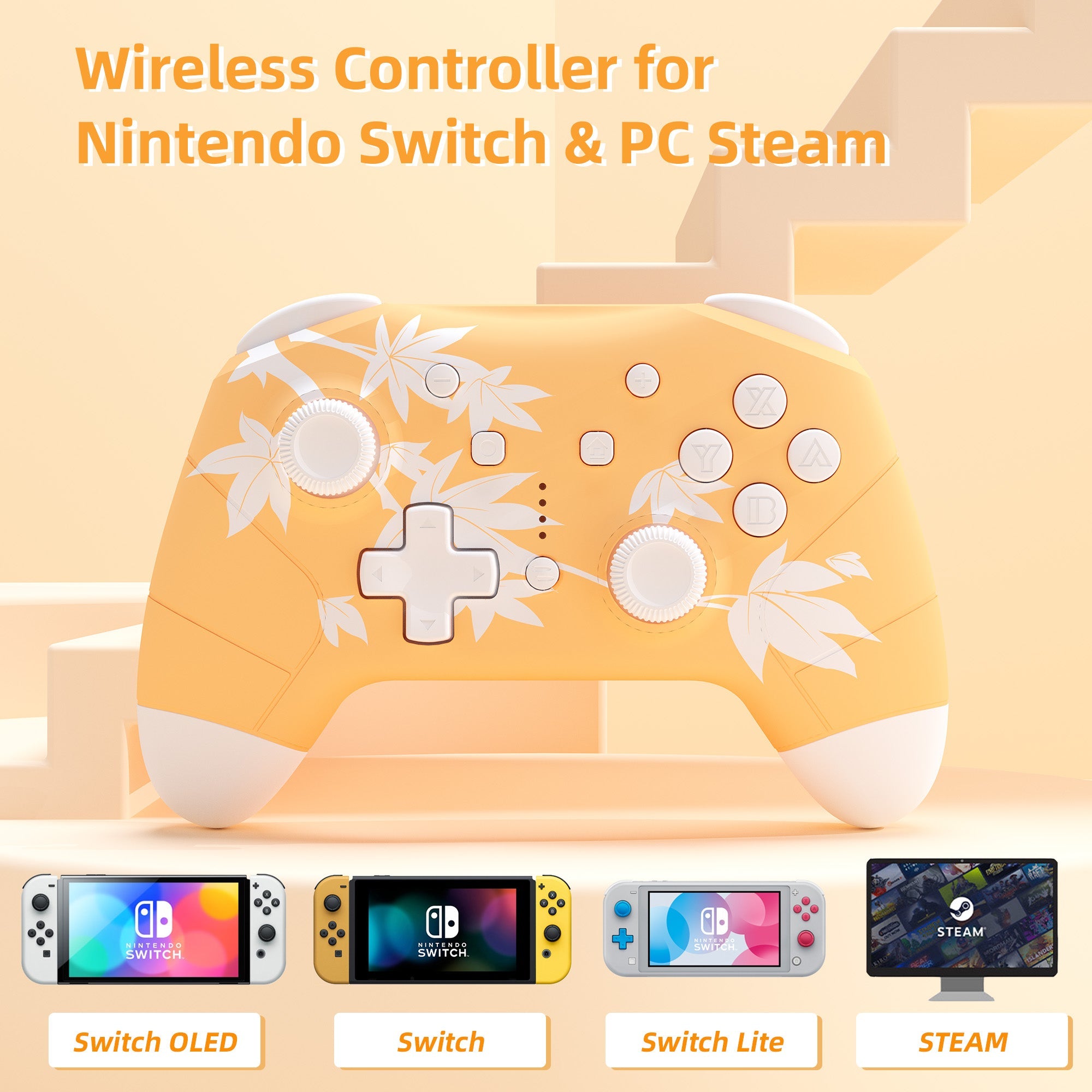 Mytrix Gold Maple Wireless Switch Pro Controller for Nintendo Switch Mytrix Gold Maple Wireless Switch Pro Controller for Nintendo Switch